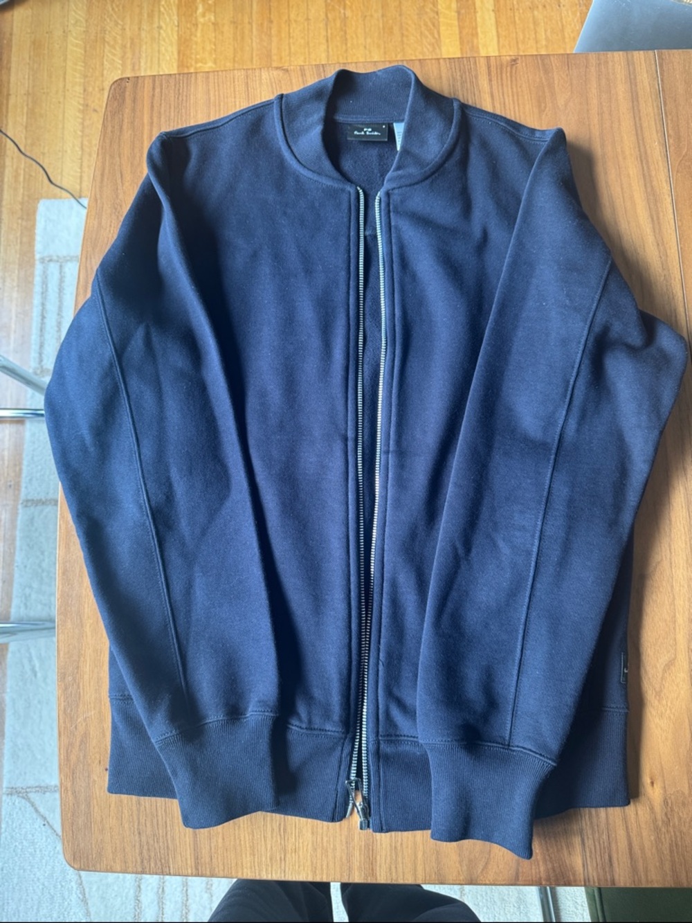 Paul Smith Navy Full-Zip Bomber Sweater